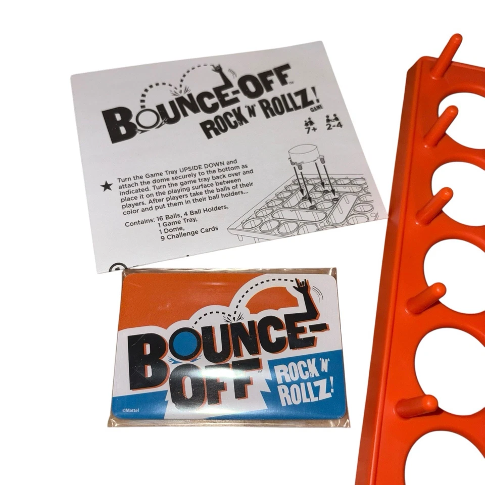 Bounce Off Rock N Rollz! Jumpong Ping Pong Ball Game 2015 Mattel Complete - Image 3 of 4
