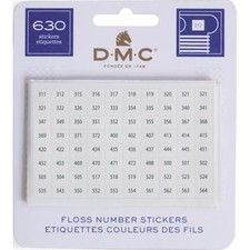 DMC Number Stickers for Stranded Embroidery Threads Bobbins