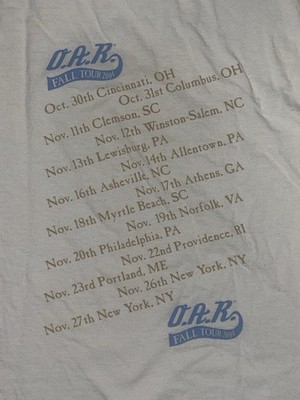 O.A.R. Fall Tour 2004 Vintage Band T-Shirt Medium Jerzees Concert Tee
