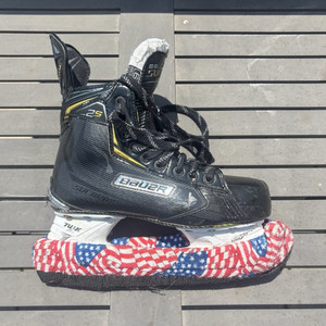 Bauer Supreme 2S Senior Ice Hockey Skates Size 6 Black Carbon Fiber Stiff