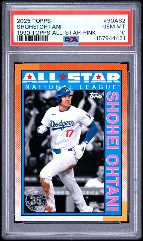2025 TOPPS 1990 TOPPS ALL-STAR PINK #90AS2 SHOHEI OHTANI PSA 10