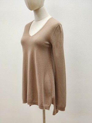 NWT $980 Women's S. Max Mara 100%cashmere Sweater Made In Italy Camel Large