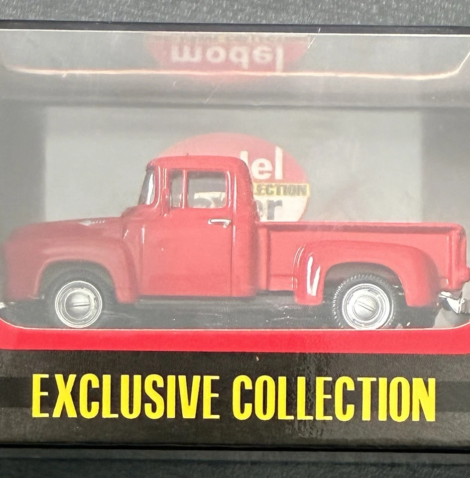 Model Power Minis HO 1956 Ford F-100 Pick-up Truck Red w/Display Case #19231 NIB - Image 2 of 4