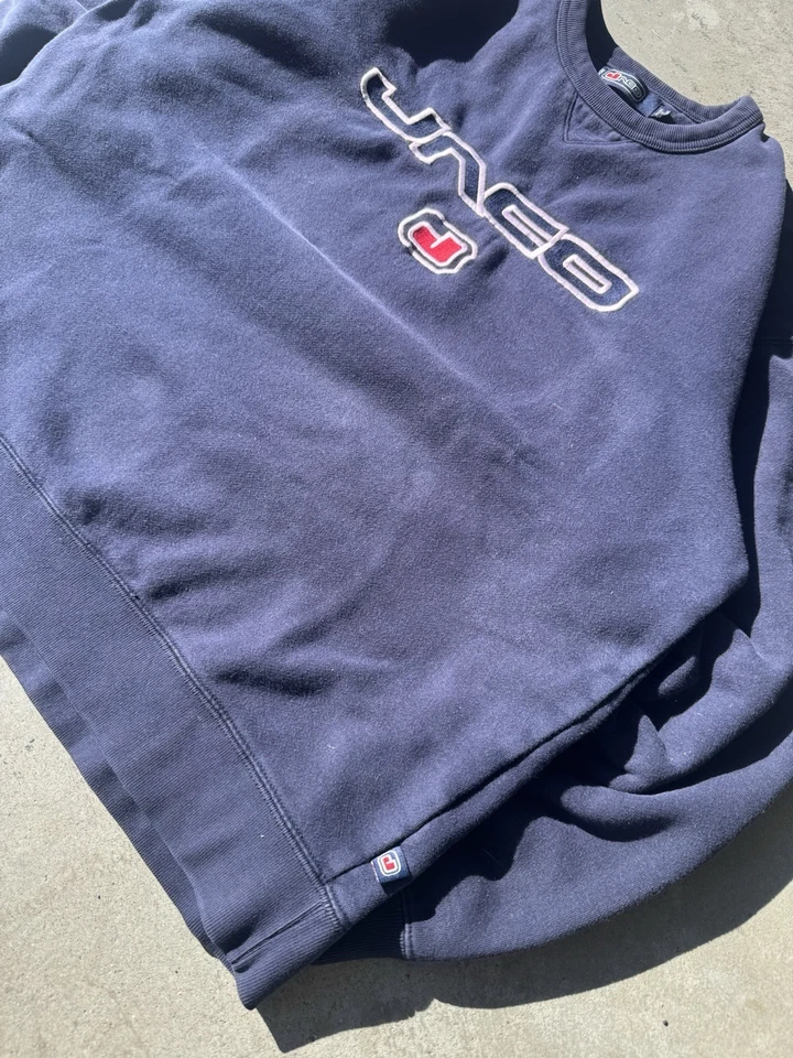 Винтажный вышитый круглый вырез 90-х Jnco с надписью размер L - Изображение 2 из 4