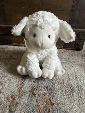 Baby GUND Lena Lamb Musical Stuffed Animal Plush White Pre Owned Tested Works