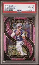 2024 Select Premier Level Pink Glitter Prizm 5/15 JJ McCarthy #134 PSA 10