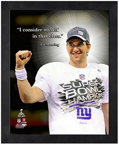 Eli Manning New York Giants Super Bowl Pro Quotes Photo (Size: 12" X 15")  Framed | Ebay
