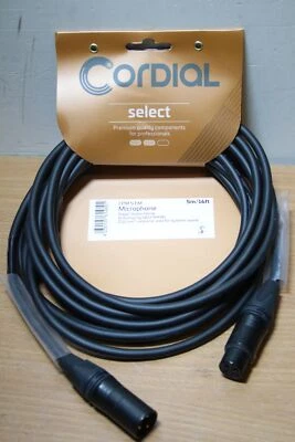 NEUF : CORDIAL CPM5FM / Câble micro Audio, XLR Male vers Femelle en 5m de long