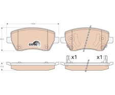 Brake pad set, disc brake Cotec TRW GDB3546 for Nissan