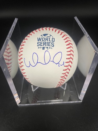 William Contreras Autogramm 2021 World Series Baseball Beckett Coa