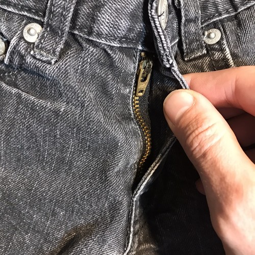Vintage Levis 511 Slim Jeans Youth Tag 5 x 17 Inseam Faded Black Denim - Picture 5 of 14