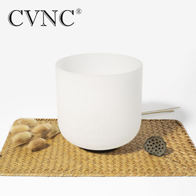 CVNC 6 Inch B Note Crown Chakra Quartz Crystal Singing Bowl Rubber ...