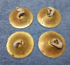 Brass Finger Cymbals Hatour - Set of 4  Nice Tone