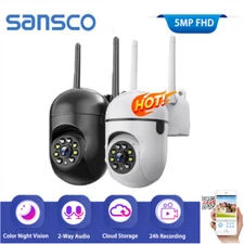 5MP Wi-Fi Indoor Outdoor PTZ Security Camera Home Smart Wireless 2-way Audio