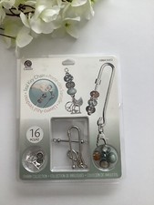 Cousin 16 Piece Teal Key Chain Charm Collection Kit AJM64116-013 NEW