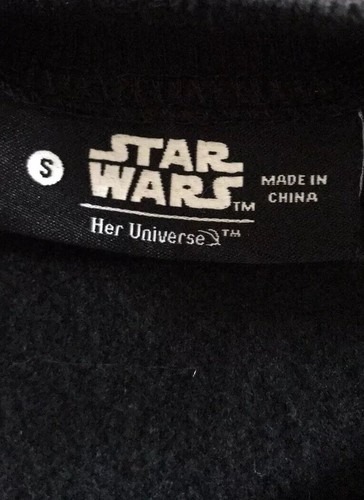 Star Wars Juniors Women Choker-Neck Graphic Sweatshirt Size Small S Pre-own - Picture 4 of 11