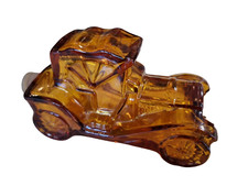 Vintage Car Packard Roadster Cologne Bottle Tai Winds Avon Amber Glass Bottle