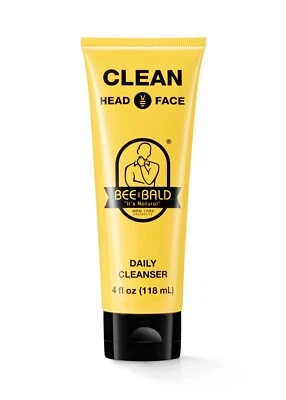 Bee Bald CLEAN Daily Cleanser for Face & Head Refreshes and Thoroughly Cleanses