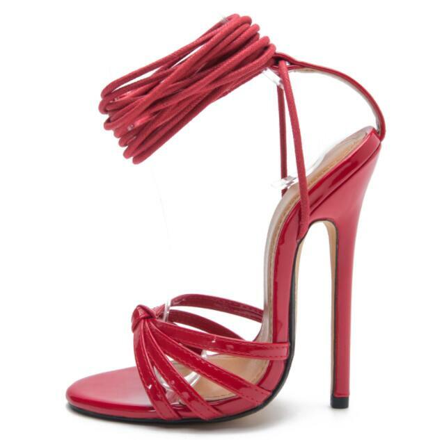 SL OPEN-TOES HIGH HEELS SLIPPER COPPER CALFSKIN