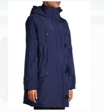 Nwt Women's Water-resistant Hooded Parka (black, Green, Blue) S, M
