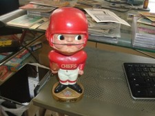 1965 Bobble Head Ear Pad Nodder Kansas City Chiefs Gold Base Football AFC Decal