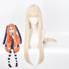 Runa Yomozuki Kakegurui Loli Costume Blonde Light Cosplay party Wig