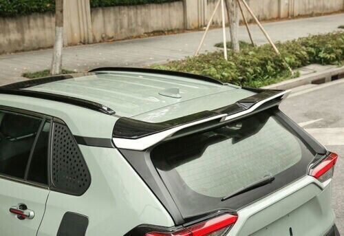 Black White Rear Spoiler Tail Trunk Lip Wing Bar Fits For RAV4 2019-2022 - Picture 3 of 9