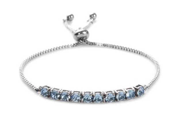 Auténtica pulsera AquaMarine Swarovski cristal Bolo. Foto 3 de 4