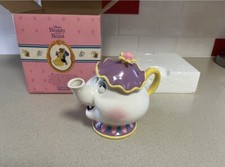 New In Box Disney's BEAUTY and the BEAST Mrs. Potts Teapot Ceramic Coin Bank