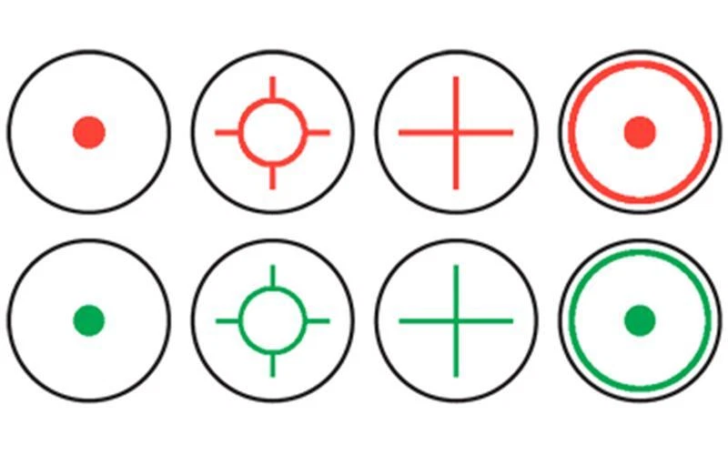 Mira Konus MR punto rojo 1X35 mm 4 MOA punto rojo/verde negro mate con base de 0,22 Foto 4 de 4