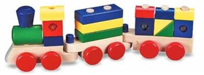Melissa & Doug Stacking Wood Train New