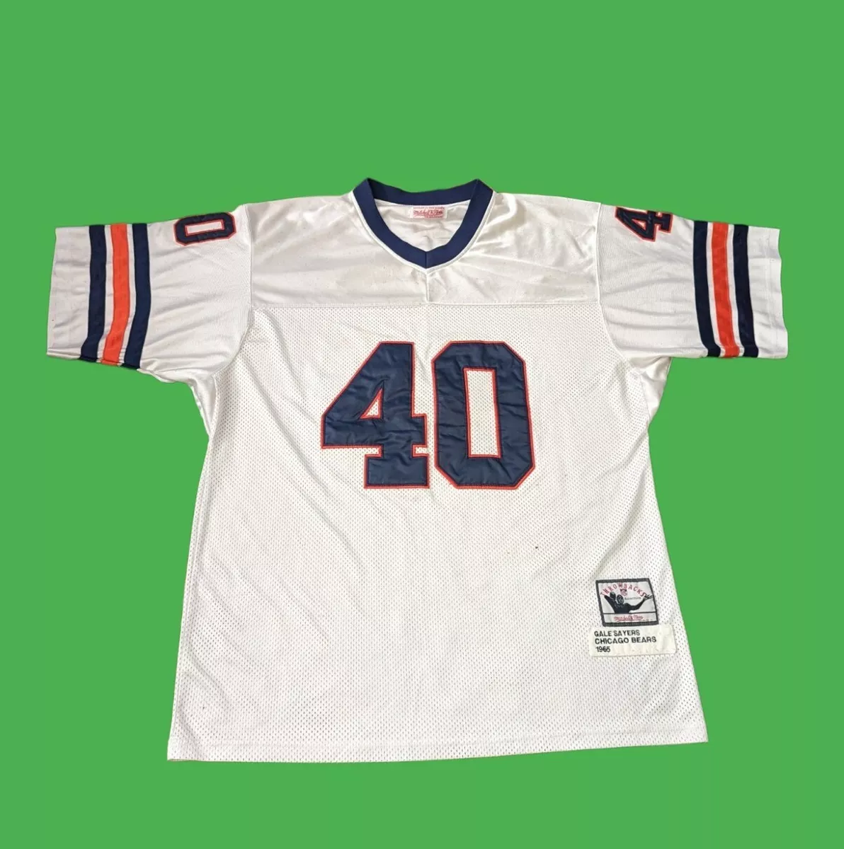Chicago Bears Gale Sayers Mitchell Ness Throwback NFL Sewn White Jersey 3XL