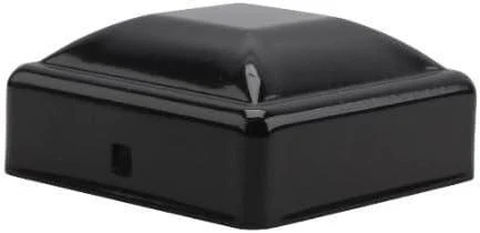 2 1/2-дюймовых квадратных купольных колпачка из черной оцинкованной стали с порошковым покрытием (упаковка из 10 шт.) - Изображение 3 из 4