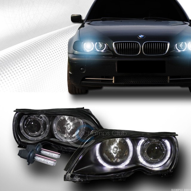 8K HID Xenon Blk Halo Projector Head Lights Lamps 20022005 BMW E46 3