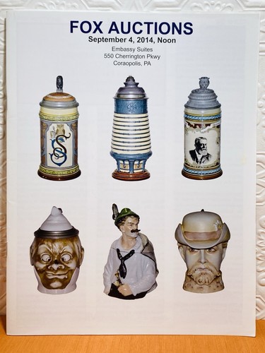 Fox Auctions Auction Catalogue Price Guide Beer Steins Lamps Sep 4 2014