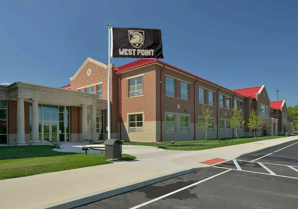 PUNTO OESTE 3 X 5 BANDERA EJÉRCITO CABALLEROS NEGROS HOMBRE CUEVA BANDERA 3X5 EE. UU. TAILGATING NUEVO. Foto 3 de 4