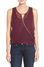 * NWT Ella Moss 'Bella' Keyhole Tank Wine NWT   M