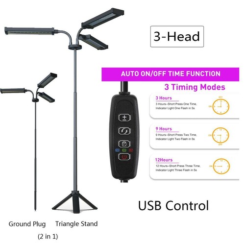 LED Grow Light with Stand for Indoor Plants Full Spectrum Plant Grow Lamp 5 Head - Picture 15 of 45