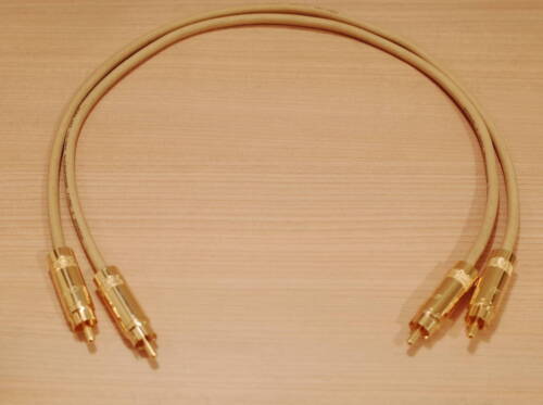 Paar RCA-Kabel 1,2M Hitachi Smx-4E5 Lc-Ofc Neutrik Nys352Ag vergoldet L._2746 - Bild 1 von 3