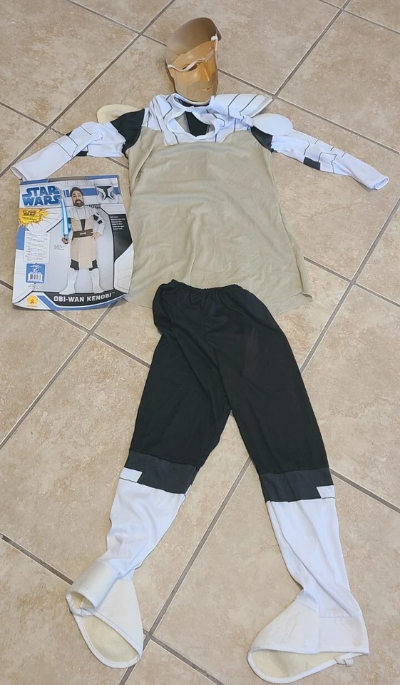 Halloween STAR WARS OBI WAN KENOBI CHILD SIZE 8-10 Used Once Clone Wars Costume - Image 2 of 4