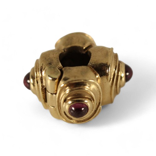 Pandora 14K Yellow Gold Hypnotize Rhodolite Clip #750804RHL - Picture 4 of 7