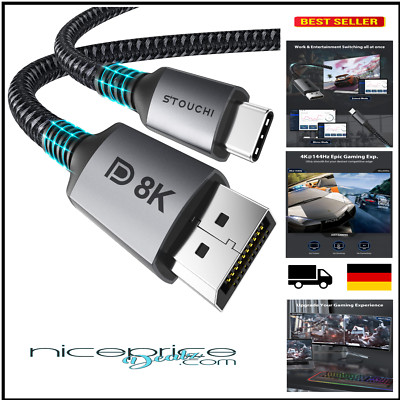 Stouchi USB-C-DisplayPort-Adapter für M1-MacBook-Pro und Mac-Mini mit HBR3-Ve...