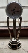 Orologio Cleto Munari design anni 70 sfera in plexiglass e acciaio Funzionante