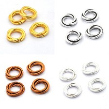 20 Pcs 8mm Bali Closed Jump Ring Gold Plated Antique Silver Plated More Colors
