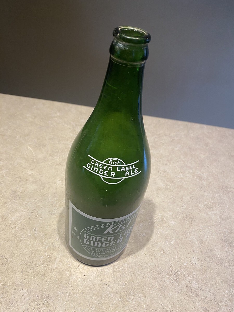 GREEN LABEL Ginger Ale 30 oz. Soda Bottle Kist Beverages