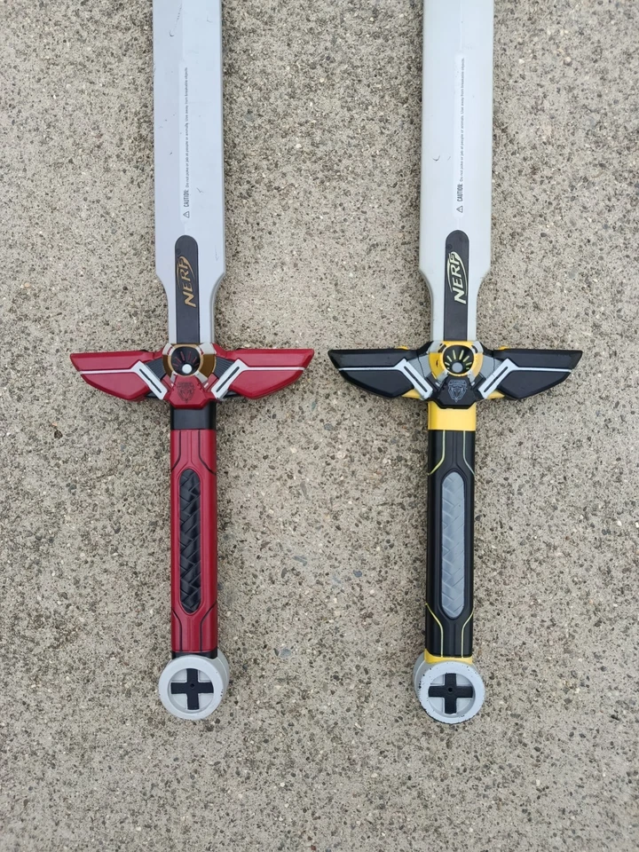 Set of 2 Nerf N-Force Foam Marauder 2-Hand Long Sword 40" *READ* FOR REPAIR - Image 3 of 4