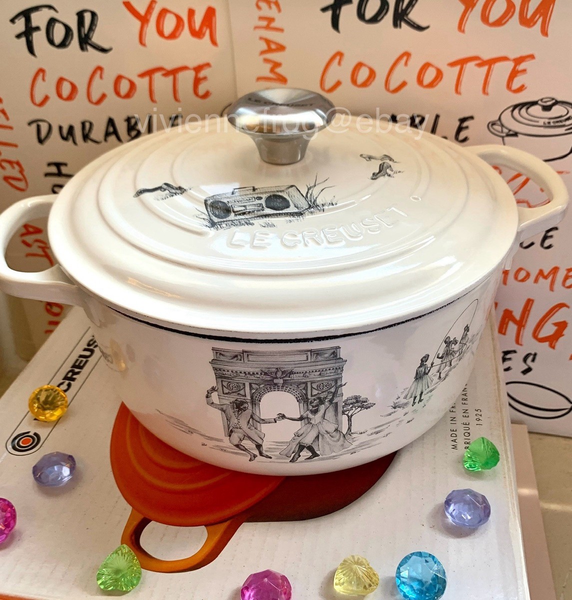 【新品】LE CREUSET スパイスジャー 4個セット　アイボリー　アップル 新品】LE CREUSET スパイスジャー 4個セット アイボリー アップル 新品