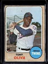 1968 Topps #165 Tony Oliva Minnesota Twins (HOF) LOW GRADE (pinhole)
