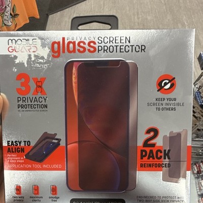 Mobile Guard Privacy Tempered Glass Screen Protector 2-Pack for iPhone 11/XR