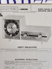 Sams Photofact Repair Service Parts Manual For Wards Airline GEN-1857B, 1897B